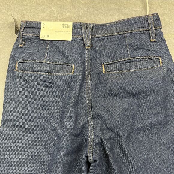 a.n.a  A New Approach ana High Rise Wide Leg Jeans Womens Size 2 Dark Wash $54 - Picture 7 of 16